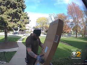 UPS driver Marco Angel is being heralded as a hero after rescuing a four-year-old who was almost crushed by a 97-pound package.