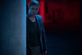 Emily VanCamp as Sharon Carter/the Power Broker in a scene from The Falcon and the Winter Soldier.