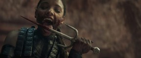 Sisi Stringer as Mileena in Mortal Kombat.