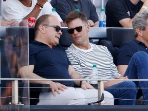 NFL player Tom Brady attends the game between Inter Miami FC and the Los Angeles Galaxy at DRV PNK Stadium on April 18, 2021 in Fort Lauderdale, Fla.
