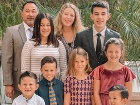 A couple adopted seven children who were in foster care.