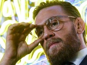 This file photo taken on October 24, 2019 shows Mixed martial arts star Conor McGregor of Ireland attending a media briefing in central Moscow.