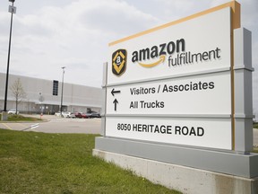 The Amazon Fulfillment warehouse on Heritage Rd in Brampton on Saturday, April 24, 2021.