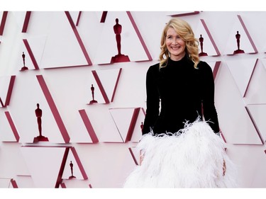 Laura Dern arrives to the Oscars red carpet for the 93rd Academy Awards in Los Angeles, California, U.S., April 25, 2021. Chris Pizzello/Pool via REUTERS ORG XMIT: OSC