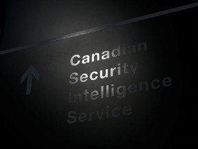 A sign is pictured outside the Canadian Security Intelligence Service (CSIS) headquarters in Ottawa November 5, 2014.