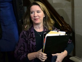 Katie Telford, chief of staff to Prime Minister Justin Trudeau, arrives at a caucus meeting on Parliament Hill in Ottawa on Wednesday, Feb. 27, 2019.