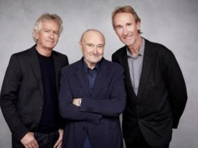 From left to right: Tony Banks, Phil Collins, Mike Rutherford