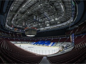 Rogers Arena remained empty Sunday as another Canucks player was added to COVID-19 protocol list.