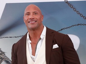 Cast member and producer Dwayne Johnson poses at the premiere for "Fast & Furious Presents: Hobbs & Shaw" in Los Angeles, California, U.S., July 13, 2019.