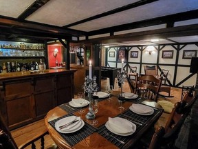 A home for sale on 117 Yorkview Dr. in North York comes with an English pub in the basement.