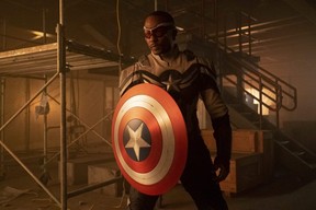 Captain America (Anthony Mackie) in a scene from The Falcon and the Winter Soldier.