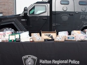 A Halton Regional Police investigation dubbed Project Lynx targetted an alleged criminal organization and led to five arrests and the seizure of $1,139,423 in cash, 17 kilograms of cocaine, 3 kilograms of fentanyl, 1 kilogram of MDMA (ecstasy), a loaded .357 Magnum handgun, a 2021 Mercedes Benz AMG, a 2016 Honda Odyssey and three Rolex watches.