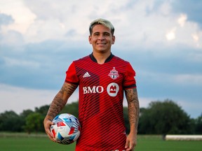 New TFC attacker Yeferson Soteldo poses for a photo in Championsgate, Fla., on Thursday.