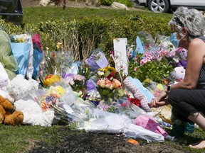 A memorial continues to grow on May 18 at the Vaughan home of two children allegedly killed by a 16-year-old driver.