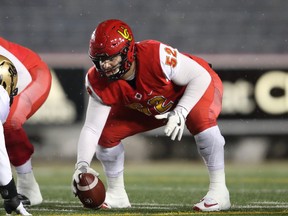 Calgary Dinos offensive lineman Peter Nicastro was selected seventh overall by the Toronto Argonauts in the 2021 CFL draft on Tuesday, May 4, 2021.