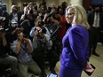 Rep. Liz Cheney (R-WY) speaks to the media after she was removed of her leadership role as Conference Chair, following a Republican House caucus meeting at the U.S. Capitol on on May 12, 2021 in Washington, DC.