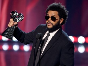 The Weeknd accepts the Male Artist of the Year onstage at the 2021 iHeartRadio Music Awards at The Dolby Theatre in Los Angeles, California, which was broadcast live on FOX on May 27, 2021.