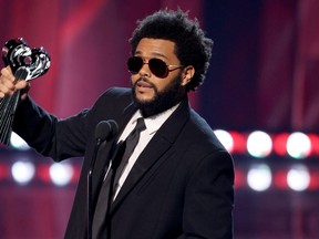 The Weeknd accepts the Male Artist of the Year onstage at the 2021 iHeartRadio Music Awards at The Dolby Theatre in Los Angeles, California, which was broadcast live on FOX on May 27, 2021.