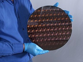A 2 nm wafer is pictured in this IBM handout photo.