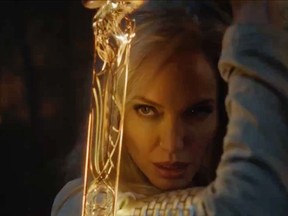 Angelina Jolie in a scene from Marvel's Eternals.