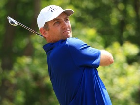 Brendon Todd plays his shot from the 14th tee during the third round of the Zurich Classic of New Orleans at TPC Louisiana on April 24, 2021 in New Orleans, La.