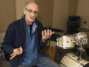 Jazz drummer Jerry Granelli sits in his studio in Halifax on Dec. 21, 2010.