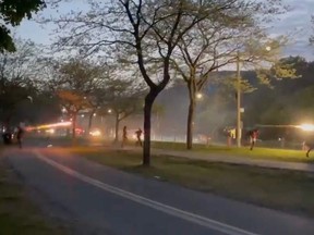 Fireworks got out of hand at Toronto's eastern beaches on Monday night.
