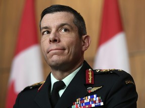 Maj.-Gen. Dany Fortin, Vice-President of Logistics and Operations at the Public Health Agency of Canada participates in a news conference on the COVID-19 pandemic in Ottawa, on Wednesday, Dec. 30, 2020.