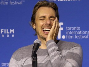 Dax Shepard laughs at the press conference for the "The Judge" at the Toronto International Film Festival in Toronto on Friday, September 5, 2014.