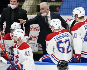 If Canadiens head coach Dominique Ducharme had shown more faith in his young players, how different would their series be with the Maple Leafs? USA TODAY SPORTS