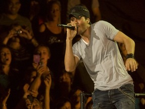 Latino heartthrob Enrique Iglesias is pictured at the Air Canada Centre in Toronto on Sept. 29, 2011.