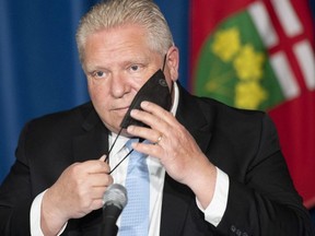 Ontario Premier Doug Ford speaks during a recent news conference.