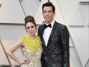 Comedian John Mulaney and his wife Anna Marie Tendler arrive for the 91st Annual Academy Awards at the Dolby Theatre in Hollywood, Calif., on Feb. 24, 2019.