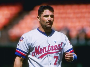 7 May 1997:  Outfielder F.P. Santangelo of the Montreal Expos walks on the field during a game against the San Francisco Giants at 3Comm Park in San Francisco, California.  The Expos won the game 19-3.