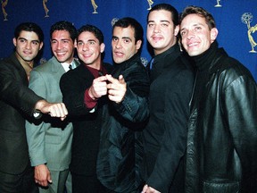 Members of the musical group Menudo are (from left to right): Charlie Masso, Johnny Losada, Ricky Melendez, Miguel Cancel, Ray Reyes and Rene Farrait.