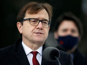 Canada's Minister of the Environment and Climate Change Jonathan Wilkinson attends a news conference at the Dominion Arboretum in Ottawa December 11, 2020.