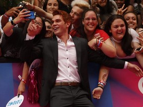 KJ Apa attends the Much Music Video Awards in downtown Toronto, June 18, 2017.