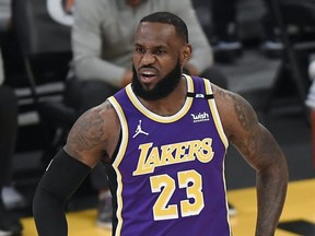 LeBron James of the Los Angeles Lakers.