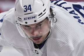Maple Leafs centre Auston Matthews heads into Toronto’s final four games with 39 goals, his grip on the Rocket Richard Trophy secure with an eight-goal lead on Connor McDavid through Monday’s games.