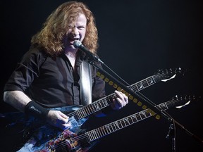 Dave Mustaine of Megadeth headlines the Gigantour 2012 heavy metal show at the Shaw Conference Centre, in Edmonton, Alberta, on Feb. 17, 2012.