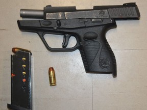 An image released by Toronto Police of a prohibited Taurus handgun seized on Wednesday, May 19, 2021.