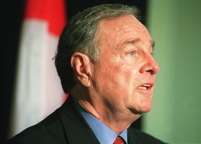 Then federal Finance Minister Paul Martin speaks to the media.