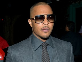 Rapper T.I. arrives at the Stevie Winder birthday party at Peppermint Night Club in West Hollywood on May 10, 2018.