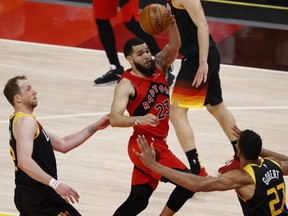 Raptors guard Fred VanVleet, who was impressive in the loss in Utah on Saturday night before sitting out Sunday to avoid doing further damage to a weakened hip, admits a clear goal for these final games is hard to pin down. USA TODAY Sports