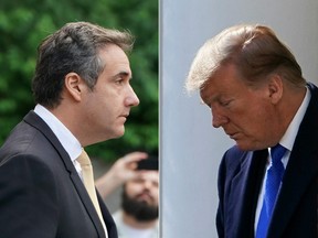 Michael Cohen (left), former personal lawyer for U.S. President Donald Trump.