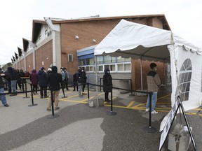 As many as 1,500 people were vaccinated with Pfizer-BioNTech COVID-19 vaccine on Wednesday April 21, 2021 at the Humber River Hospital Vaccination Clinic held at Downsview Arena.