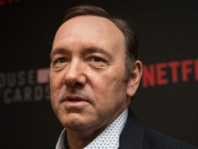 In this file photo taken on February 22, 2016 Actor Kevin Spacey arrives at the season 4 premiere screening of the Netflix show "House of Cards" in Washington, DC.