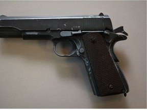 Three air pistols were seized when cops were called to a homeless encampment near Spadina Ave. and Lake Shore Blvd. W. after a man was spotted waving a gun on Thursday, May 20, 2021.
