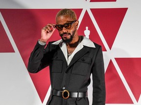 Lakeith Stanfield arrives to the Oscars red carpet for a screening of the 93rd Academy Awards, in London, Britain, April 25, 2021.