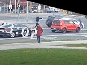Police in Durham Region have released dramatic video footage of a daylight shooting in Ajax last week in the hopes of locating an additional two suspects.